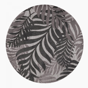 Tapis extérieur tissé kilim rond SULU