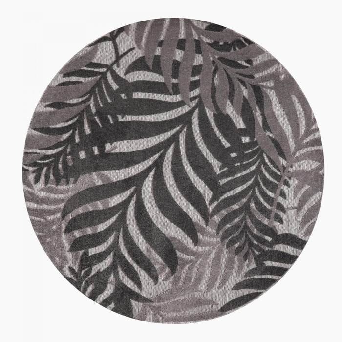 Tapis extérieur tissé kilim rond SULU