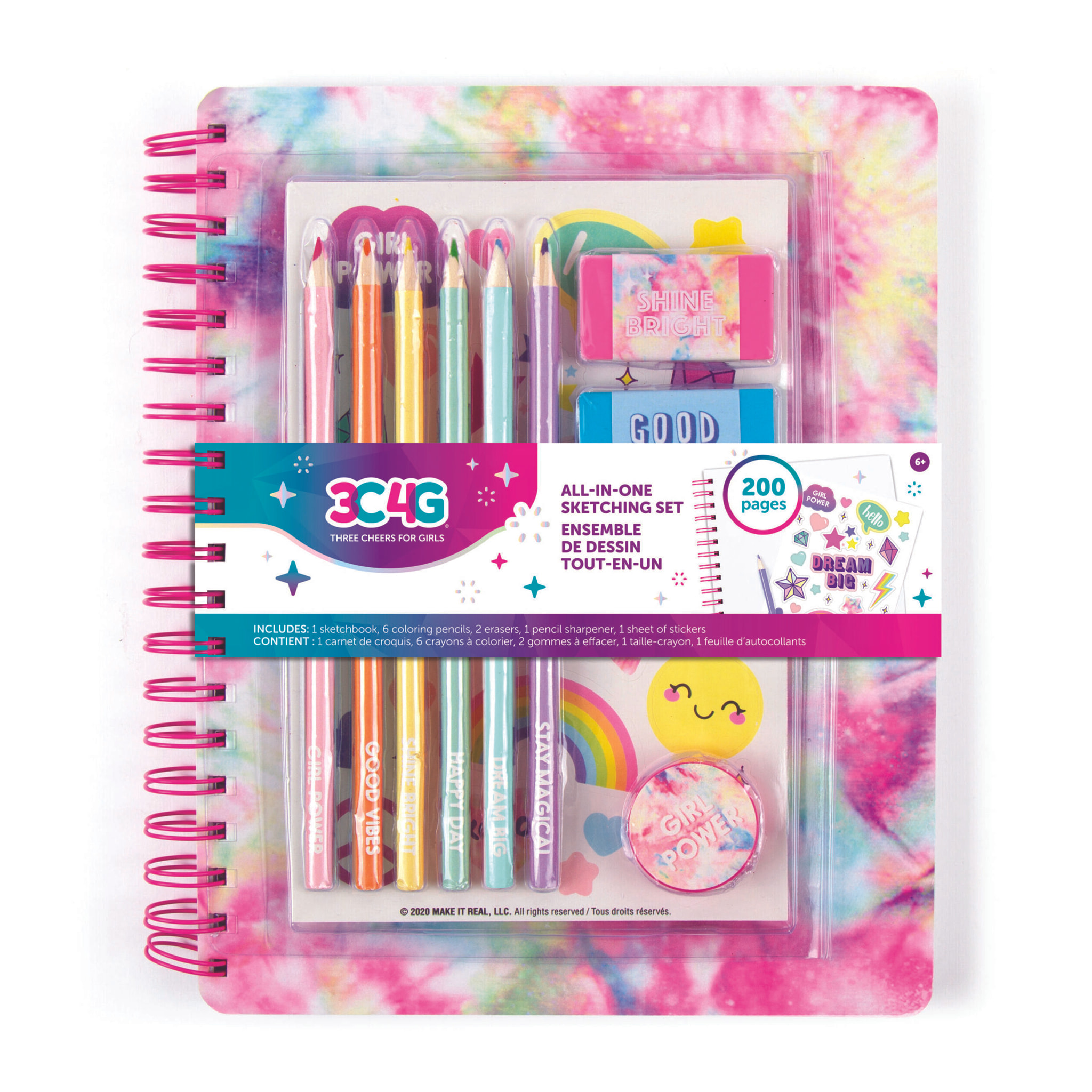 3C4G Set Disegno Tie Dye Pastello Tutto in 1