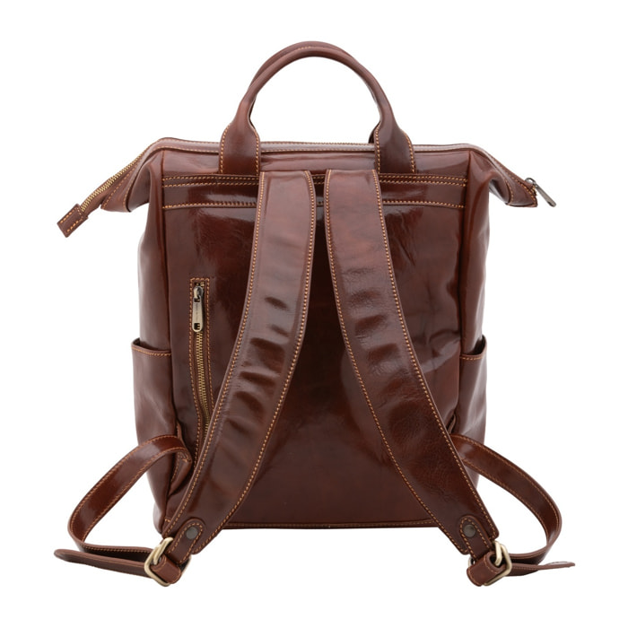 Borsa a tracolla uomo in vera pelle - Modello False - Made in Italy - 37.0 x 30.0 x 17.0 cm