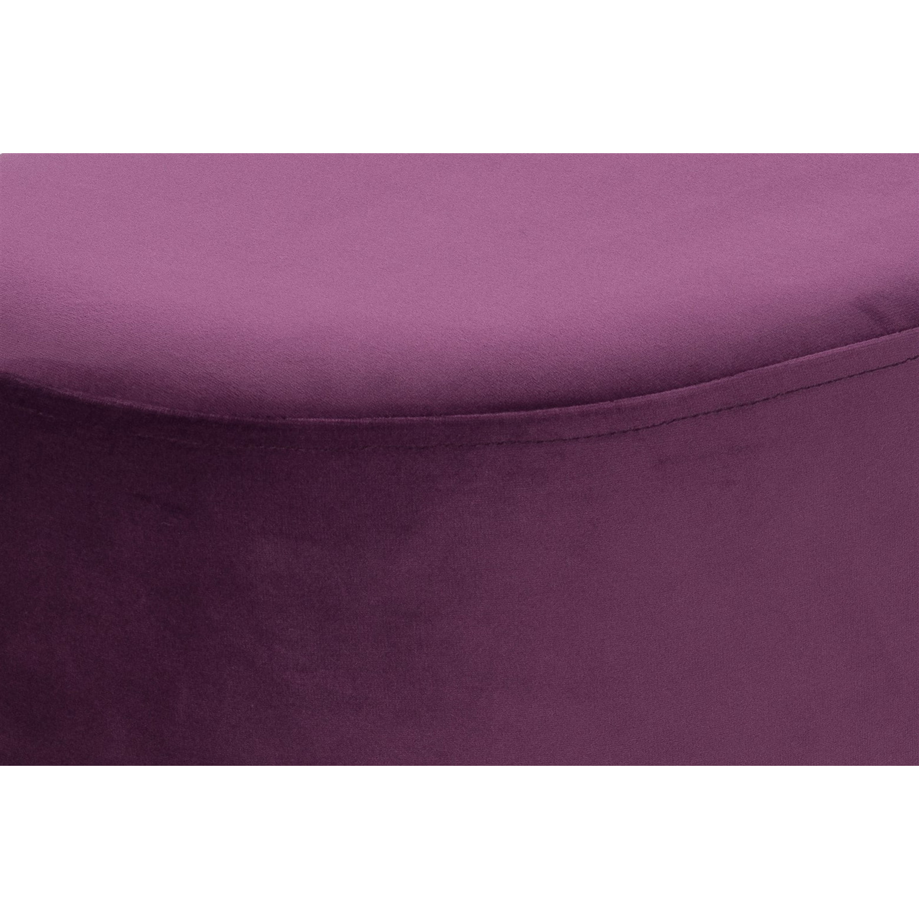 Pouf ovale Nano in velluto blu con base dorata