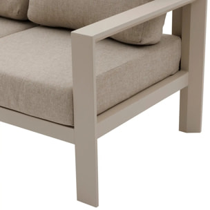 Canapé de jardin "Évasion" argile 2 places en aluminium et oléfine