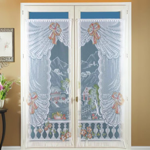 Paire de petits voilages droits esprit campagne - Autre