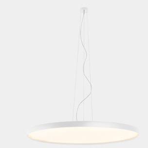 Ledsc4 - Colgante Luno Slim Pendant Extra Large Aluminio, Policarbonato Blanco, MICROPRISMATIC