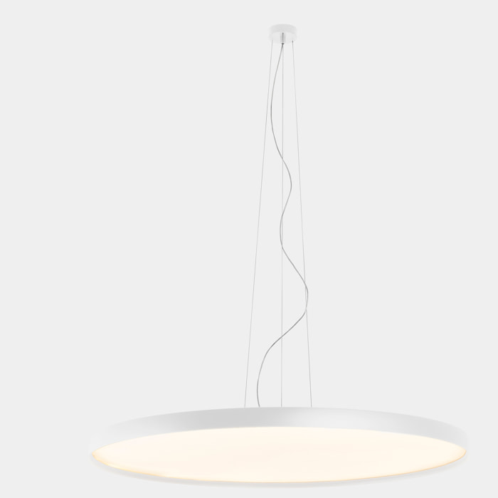 Ledsc4 - Colgante Luno Slim Pendant Extra Large Aluminio, Policarbonato Blanco, MICROPRISMATIC