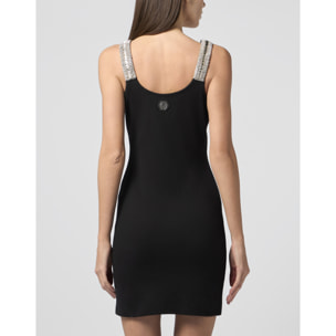 PHILIPP PLEIN Mini Tank Dress Strass Hexagon