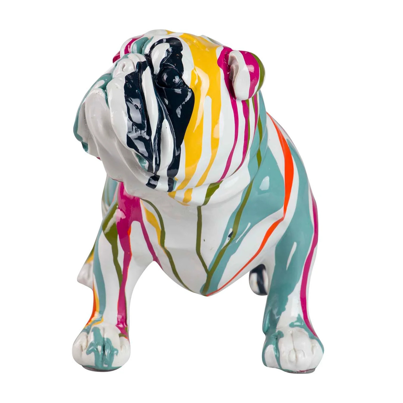 Figura Perro Bulldog Frances Resina 39x18x23 Cm