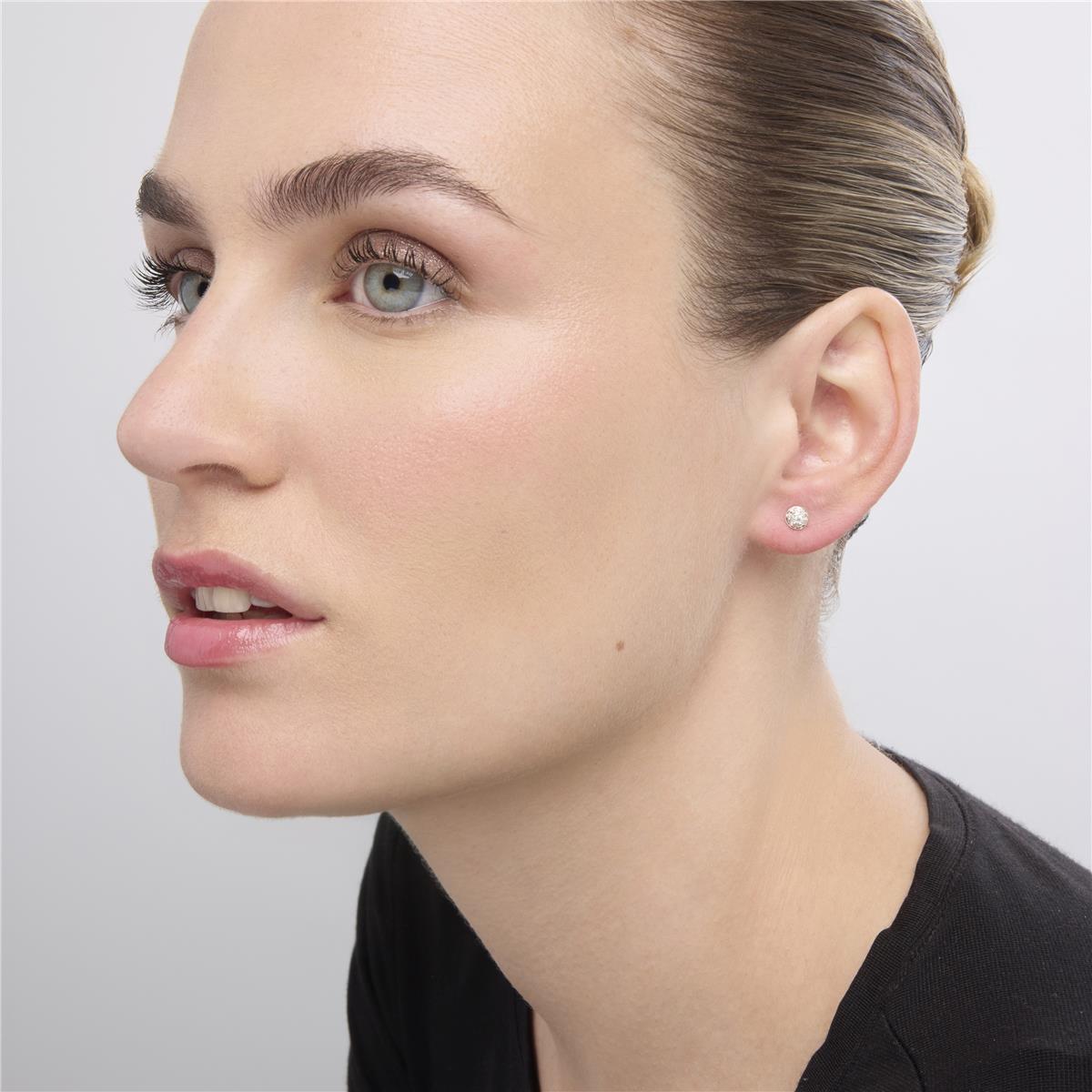 Pendientes acabado plata y Circonita Brillante