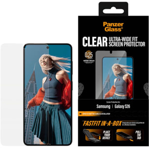 Protège écran PANZERGLASS Samsung Galaxy S26 pose facile