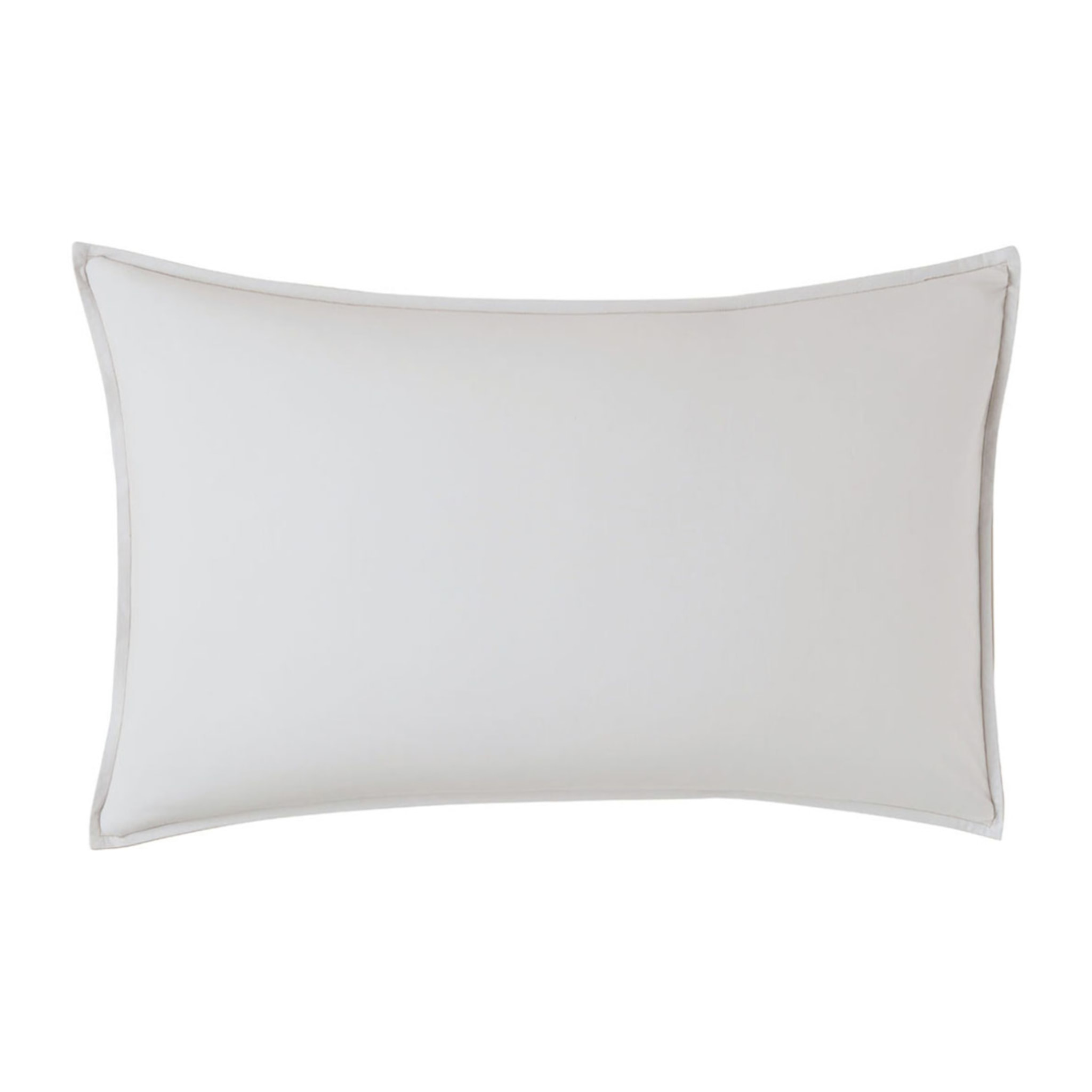 Taie d'oreiller bicolore en percale de coton, RENDEZ-VOUS, Gris perle