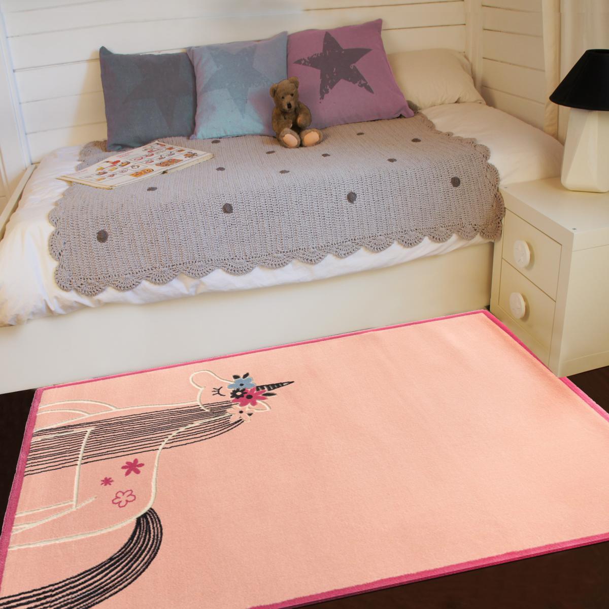 Tapis enfant tissé motif animaux VUGI
