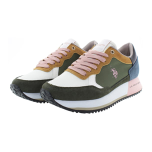 Sneakers U.S. Polo Assn. verde-bianco sporco