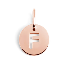 Mini Medallion Letter Plata Baño Oro Rosa