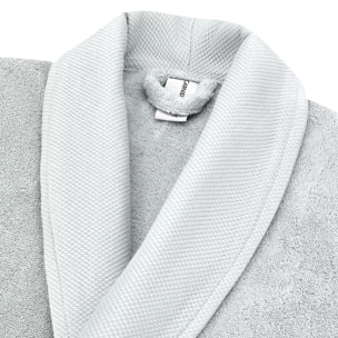 Peignoir pur coton 420 g/m² uni gris Elea nuage