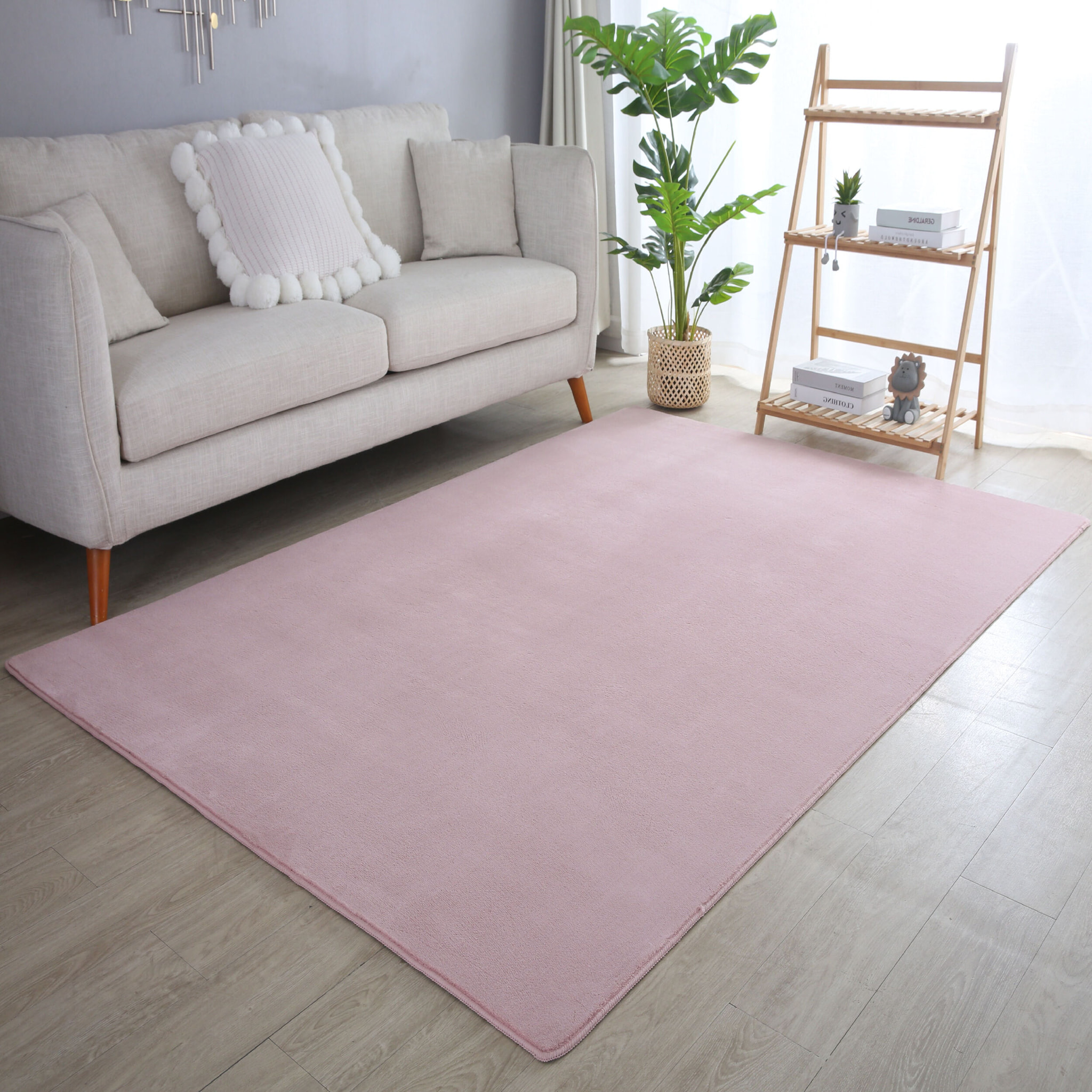 MOSCOU - Tapis uni Rose