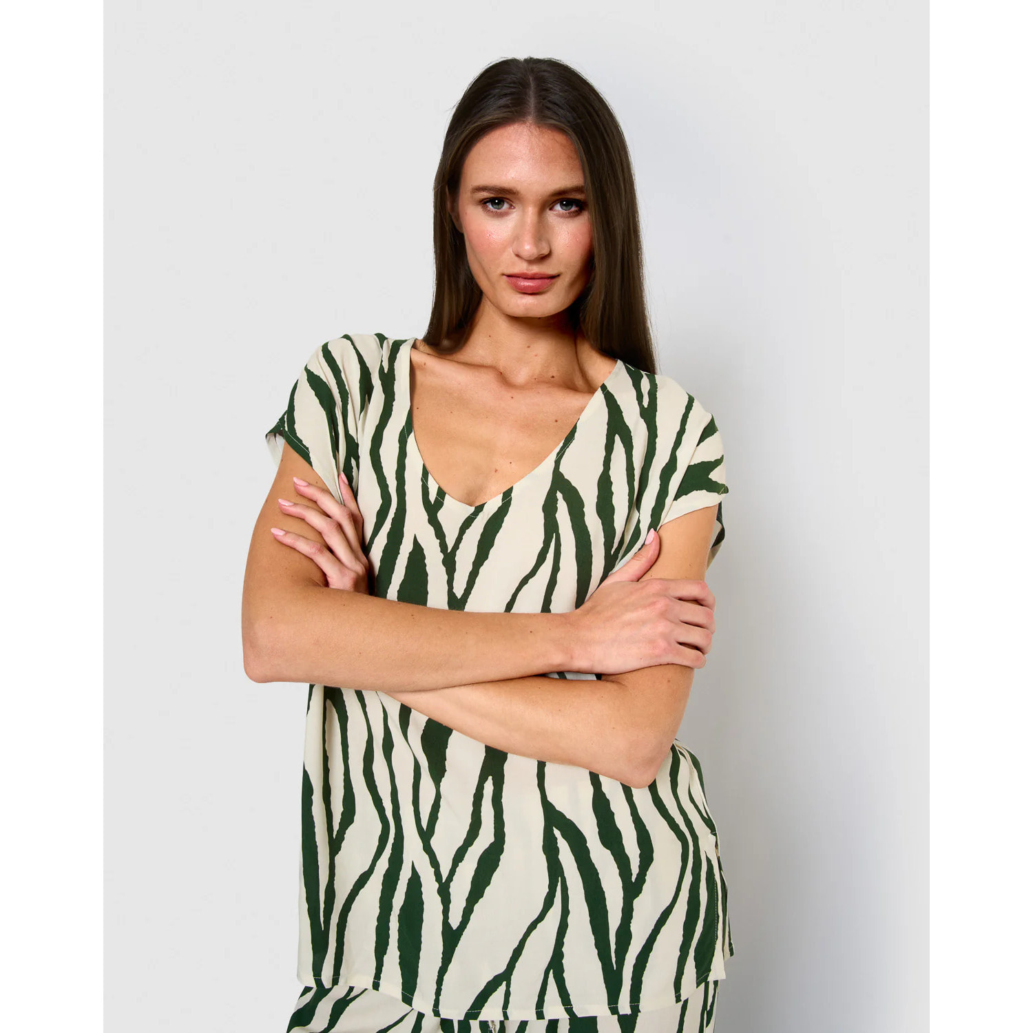 Blusa viscosa knoller  verde menta