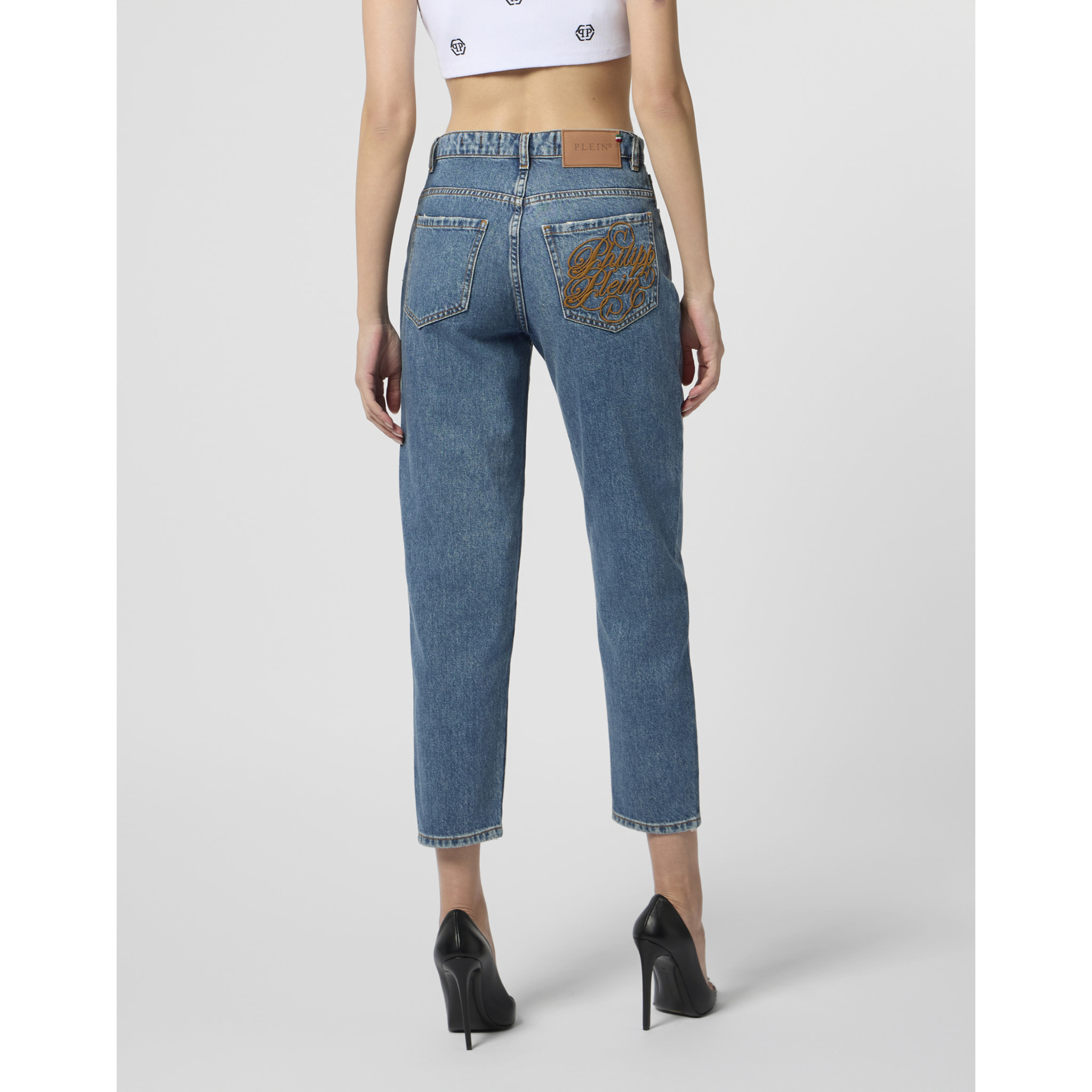 PHILIPP PLEIN Mom Fit LOGO