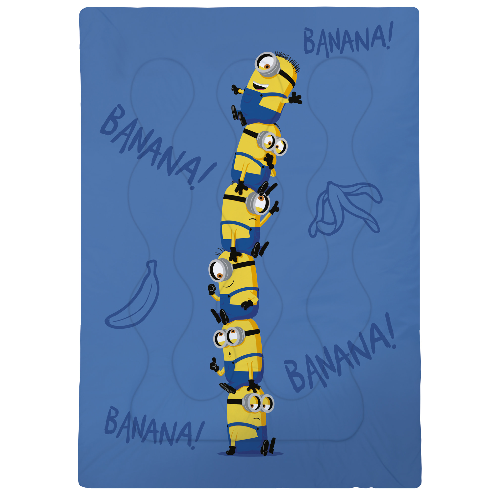 Couette imprimée 100% polyester, LES MINIONS BANANA