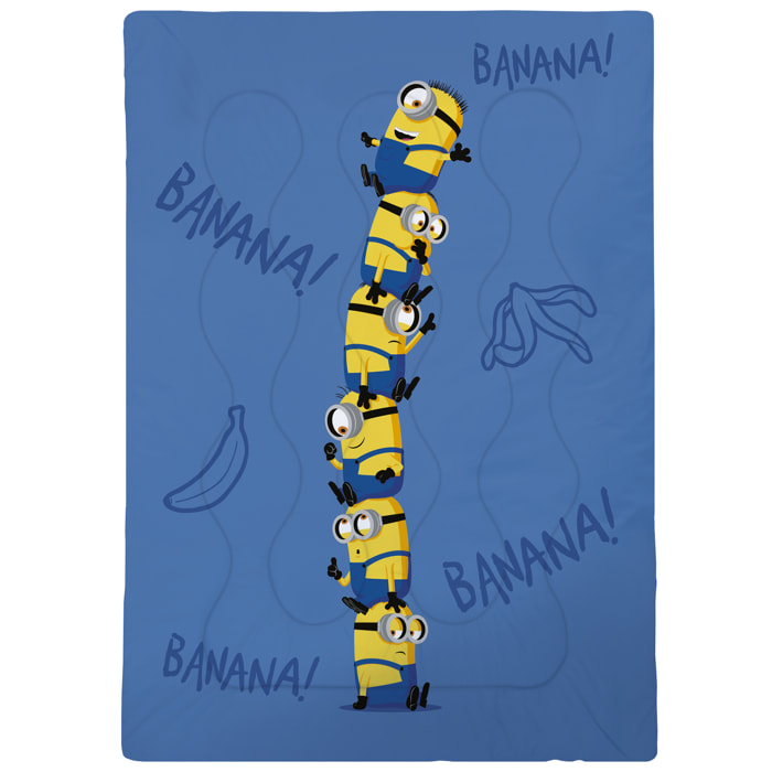 Couette imprimée 100% polyester, LES MINIONS BANANA