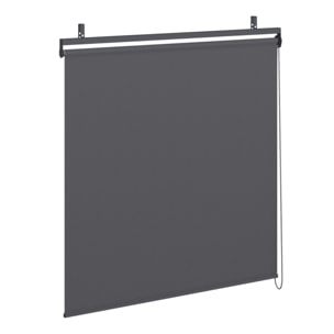 Pergola Marina en acier et toit rétractable gris 3x4m - Structure gris anthracite, toile et stores gris anthracite