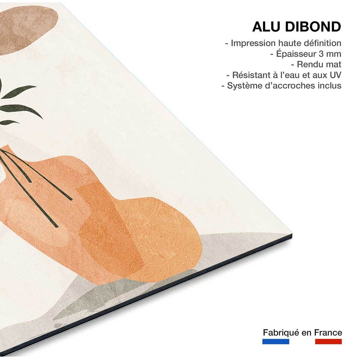 Tableau organique vase et minimalisme  Tableau alu Dibond
