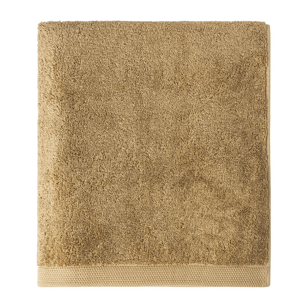Serviette de bain unie en coton peigné biologique, ESSENTIEL, Beige Argile