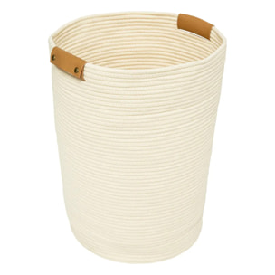Panier à linge "Duo" 80L ivoire