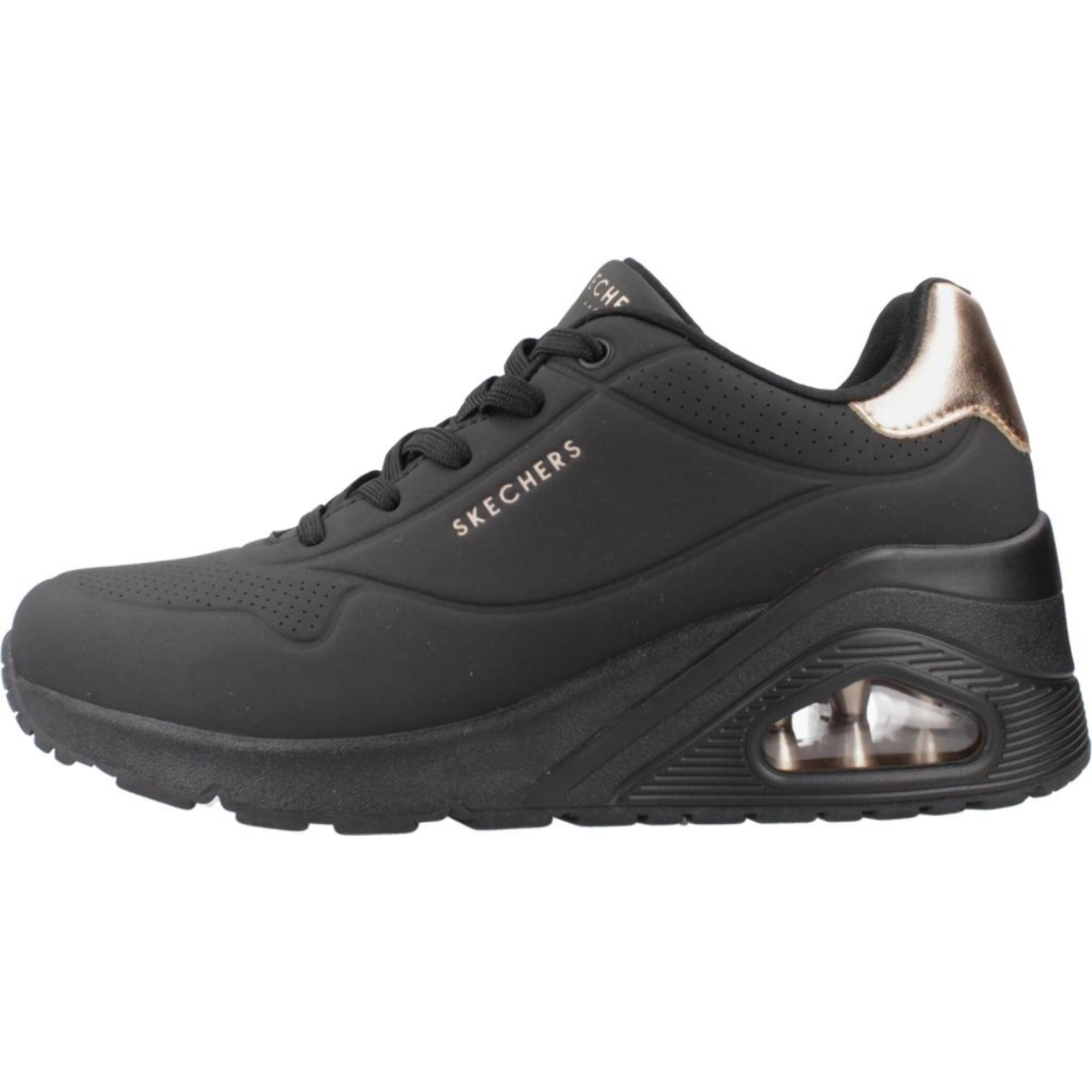 Sneakers De  Mujer Uno Wedge - Hi Steps Negro