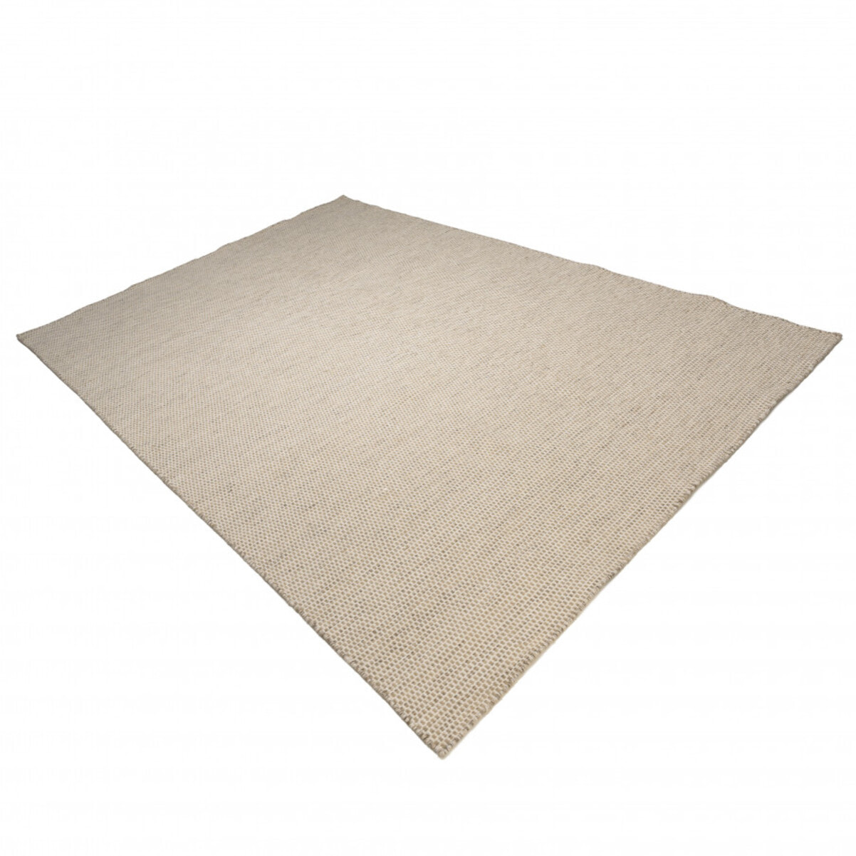 QUENTIN - Tapis rect. 200x290cm laine tissée couleur blanc/marron chiné