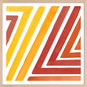 Poster pop angle Affiche + cadre en bois - Chêne