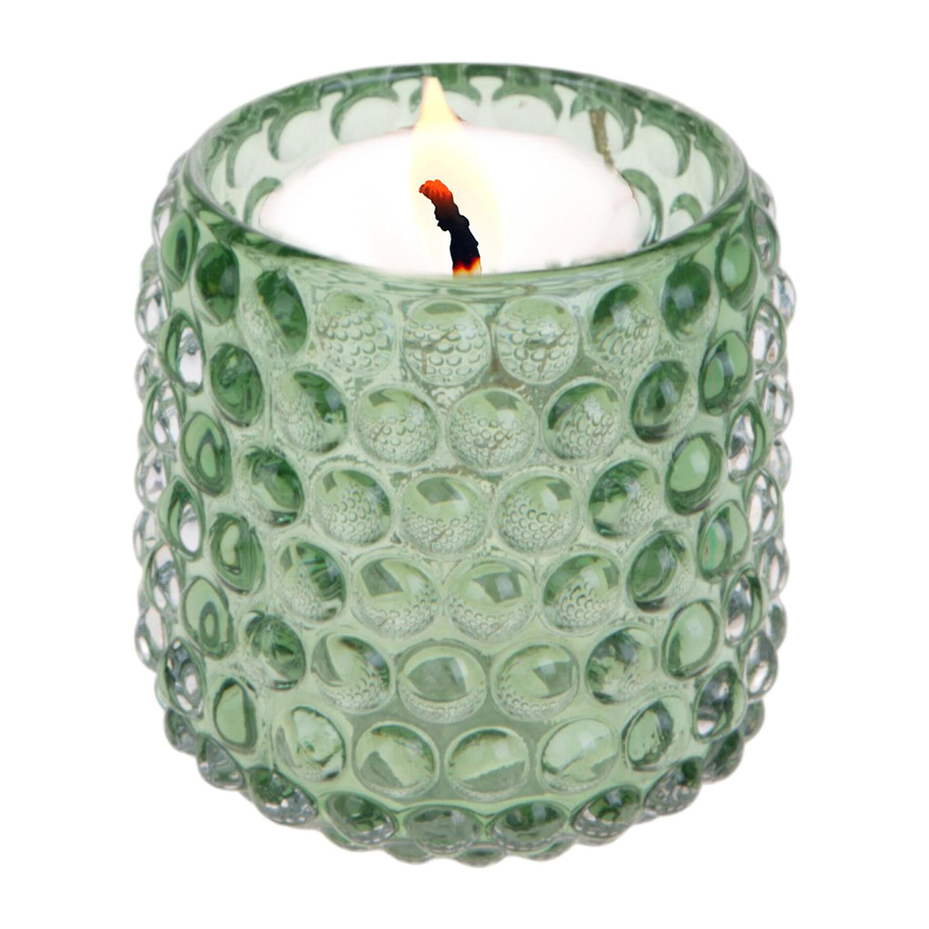 Porta Candela Bubble - Pezzi 6 - Colore Verde - 9x9Hx9cm - Bianchi Dino