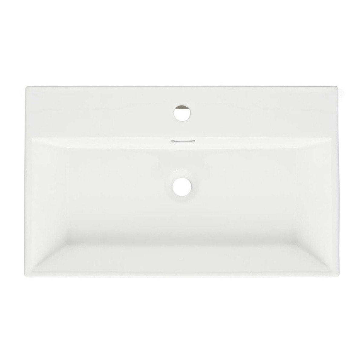 Lavabo SAT Cube Way 75x42 cm ouverture pour un robinet au milieu SATCW7542
