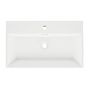 Lavabo SAT Cube Way 75x42 cm ouverture pour un robinet au milieu SATCW7542