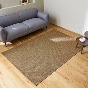 Tapis intérieur/extérieur effet jute coloris caramel OLIVER