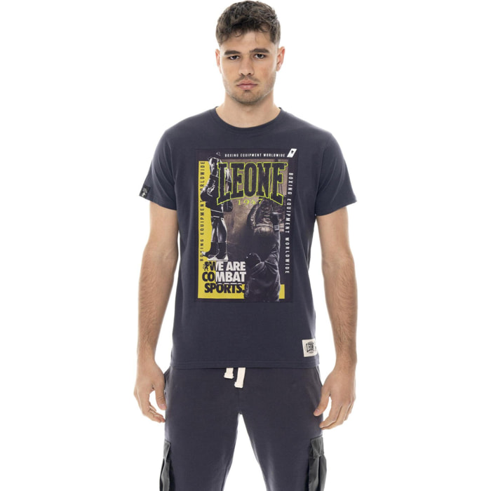 Camiseta de algodón de manga corta para hombre con estampado Leone 1947 Graphics