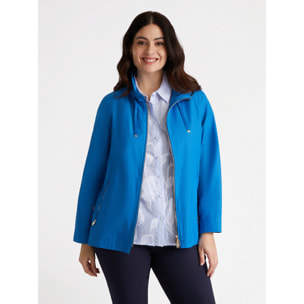 Fiorella Rubino - Parka ligera con cremallera - Azul aciano