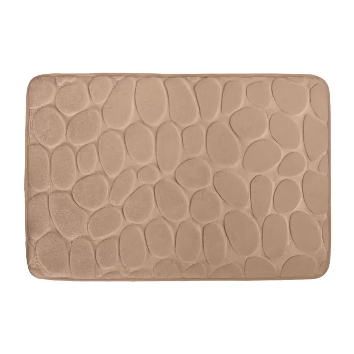 TAPIS DE BAIN GALET MOUSSE CAPPUCCINO 50X80 CM