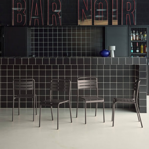 Chaise de jardin acier (lot de 4) AMÉLIA