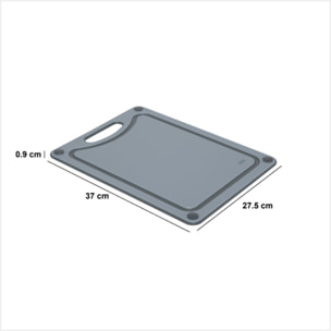 Planche à découper "Néo 2" en plastique gris 37x27,5cm