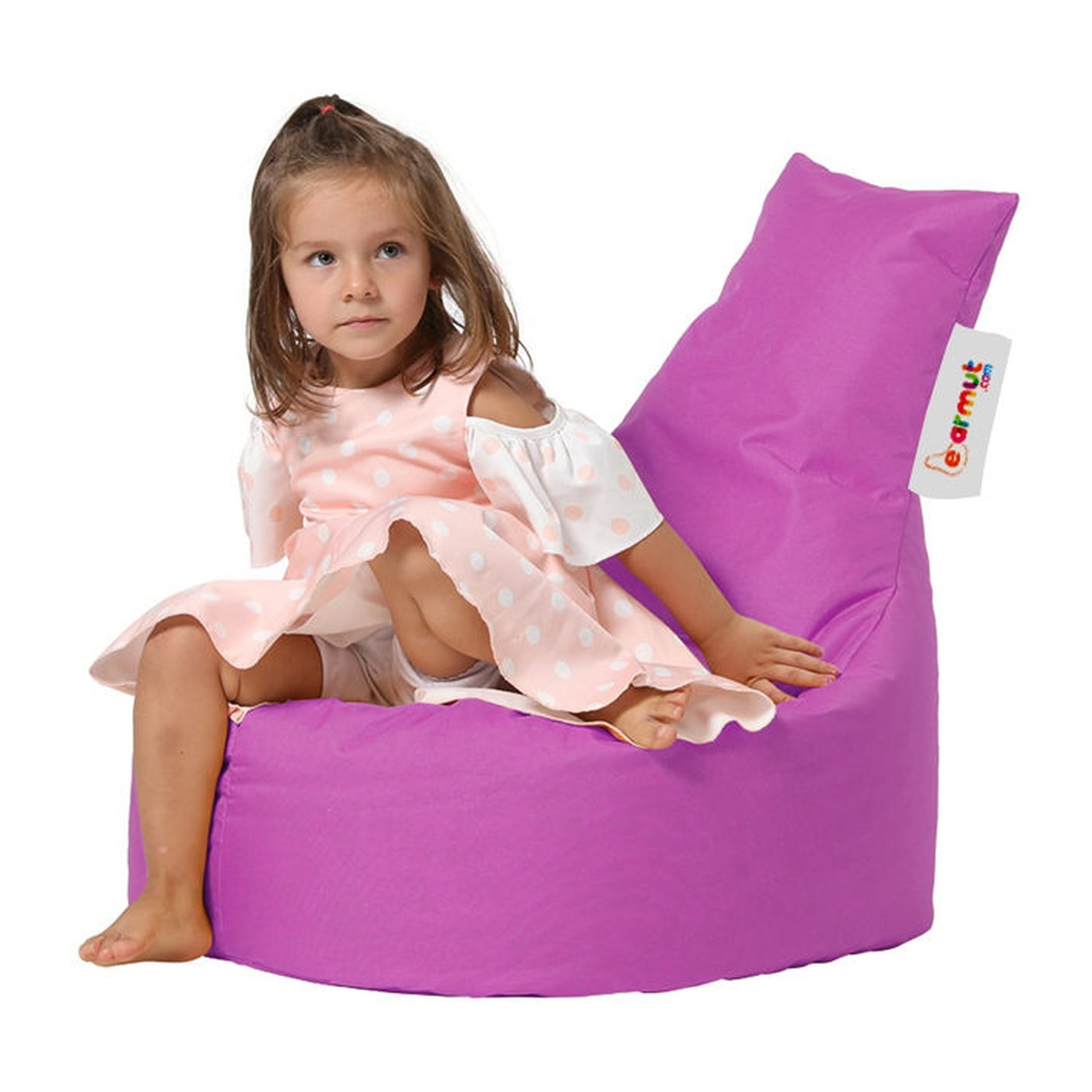 Sillón-puf rosa
