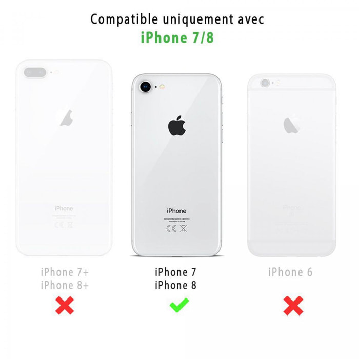 Coque iPhone 7/8/ iPhone SE 2020 intégrale avant arriere transparente 360° Ultra Slim en silicone souple