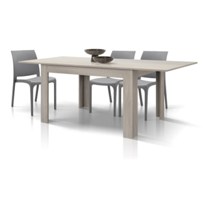 Tavolo LIPARI in legno finitura olmo perla, allungabile 120×80 cm – 170×80 cm