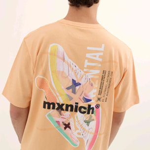 Camiseta Estilo Urbano Oversize Algodón Orgánico Albaricoque STREETWEAR T-SHIRT APRICOT