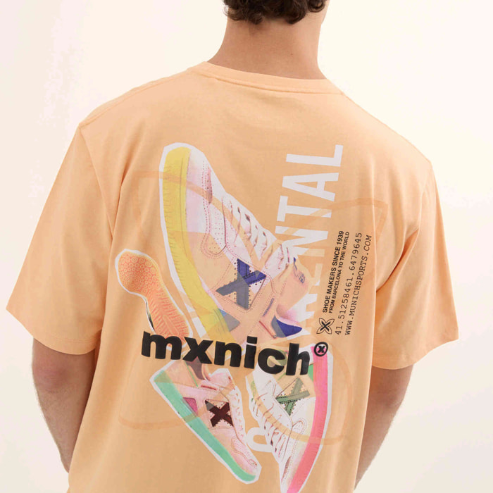 Camiseta Estilo Urbano Oversize Algodón Orgánico Albaricoque STREETWEAR T-SHIRT APRICOT