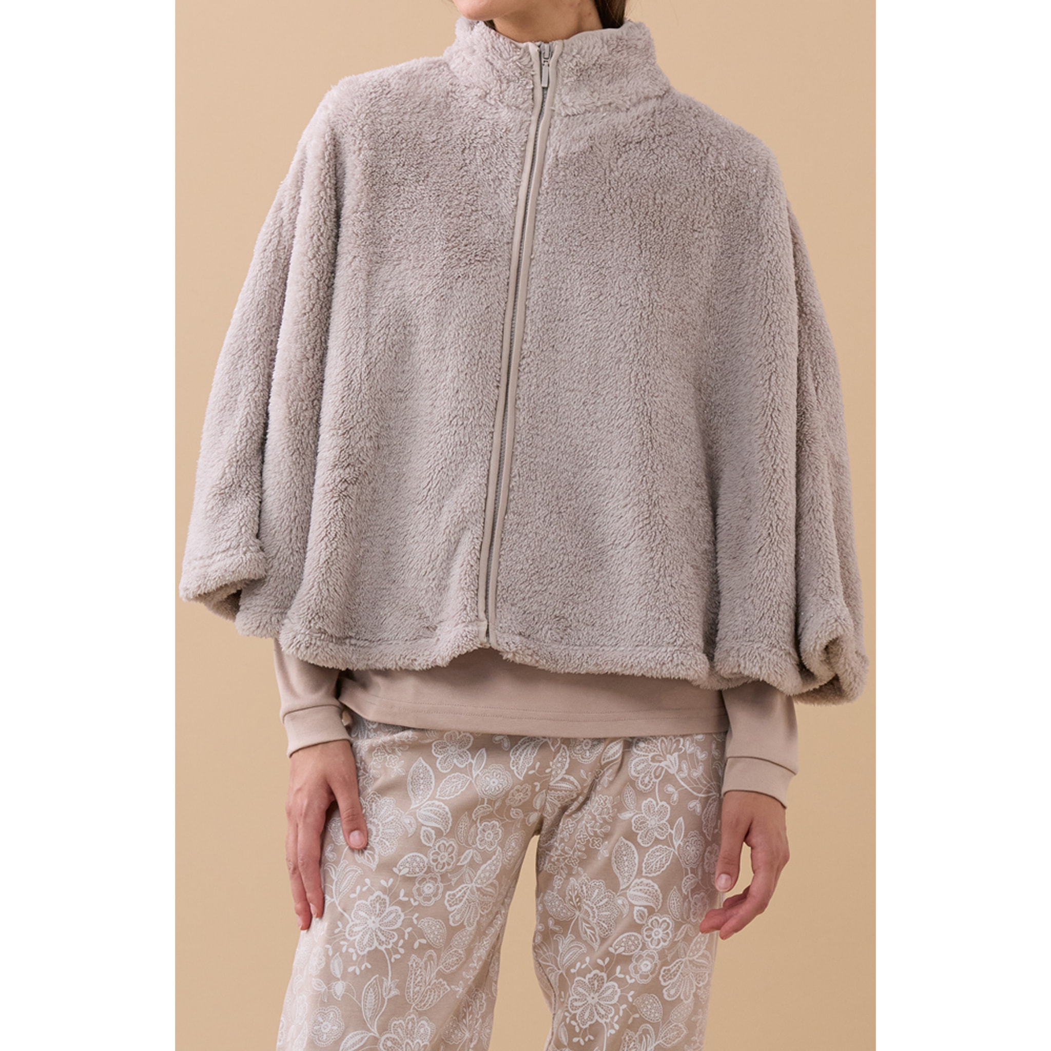 Poncho donna eco pelliccia articolo lurex Noidinotte