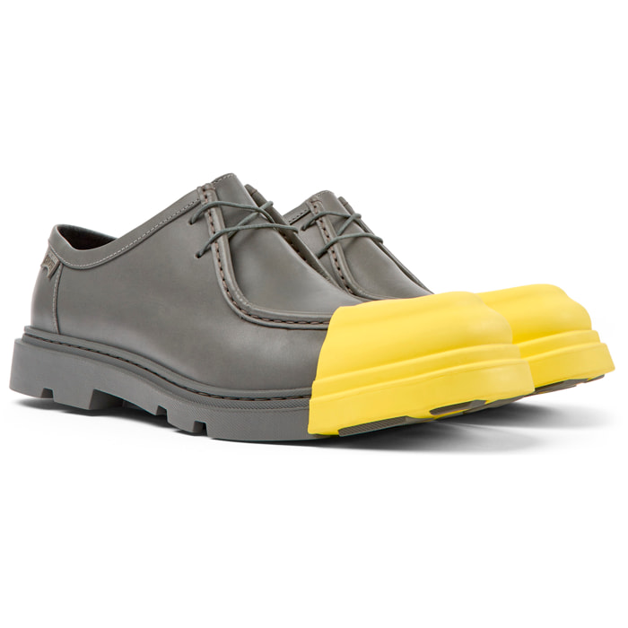 Zapatos de cordones - CAMPER Junction - Gris - Cuero liso