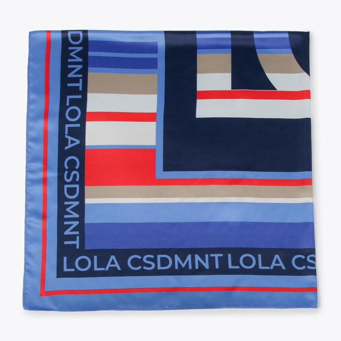 Foulard satinato righe colorate