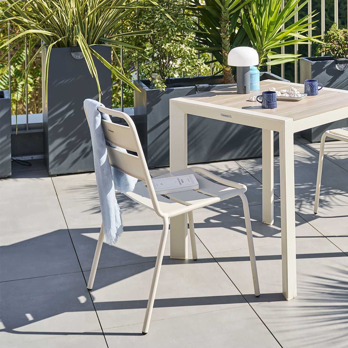 Chaise de jardin empilable Phuket Argile