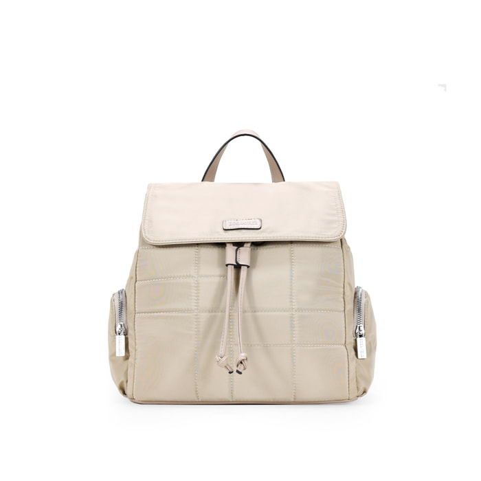 Mochila casual beige en nailon