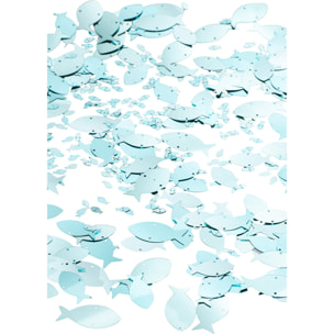 J-Line paquet de sequins poisson - PET - bleu clair